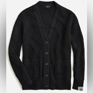 J Crew Relaxed cotton-linen blend cardigan sweater